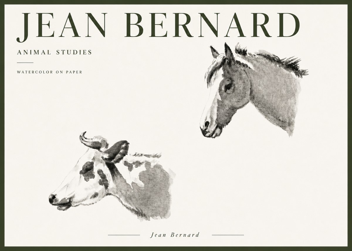Jean Bernard Animal Studies No6 - Póster