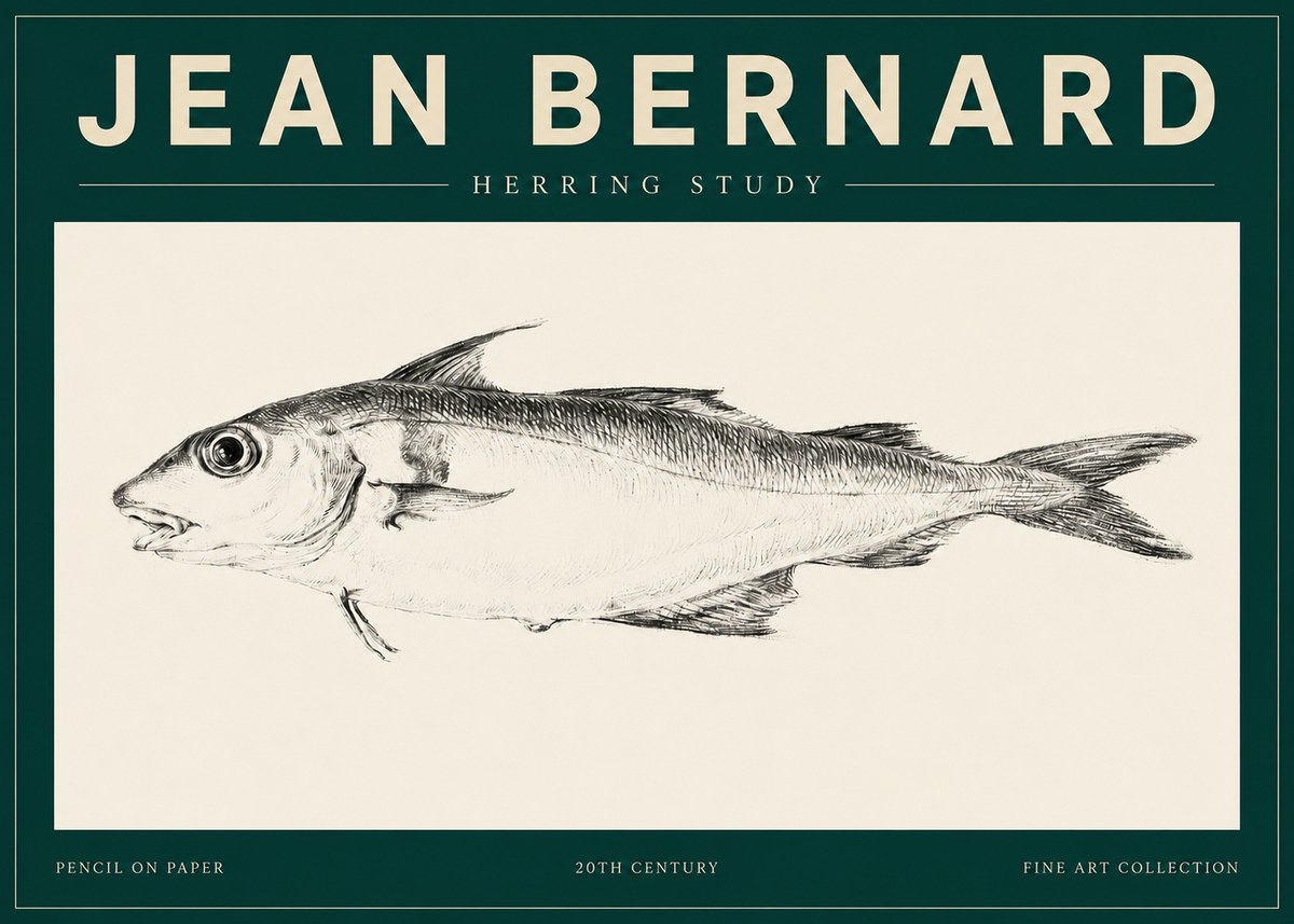 Jean Bernard Herring Study No4 - Póster