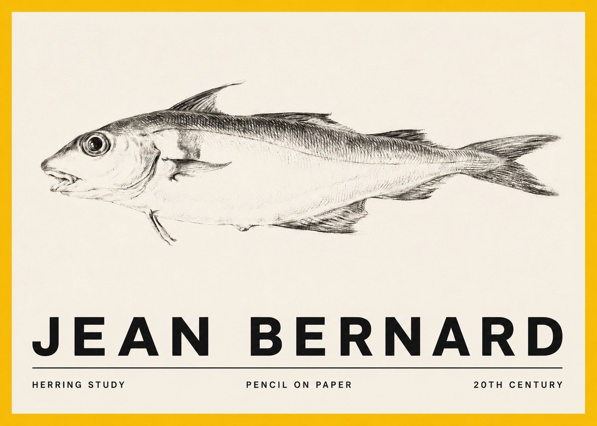 Jean Bernard Herring Study No5 - Póster