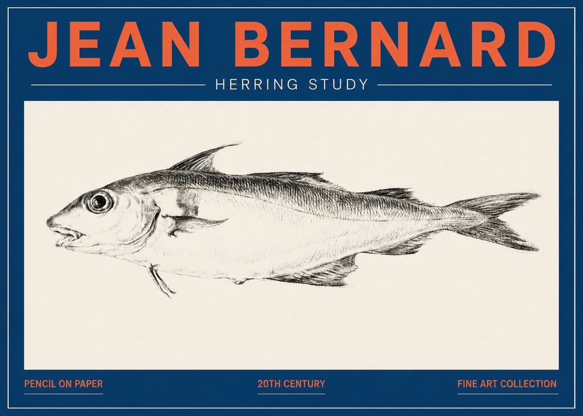 Jean Bernard Herring Study No6 - Póster