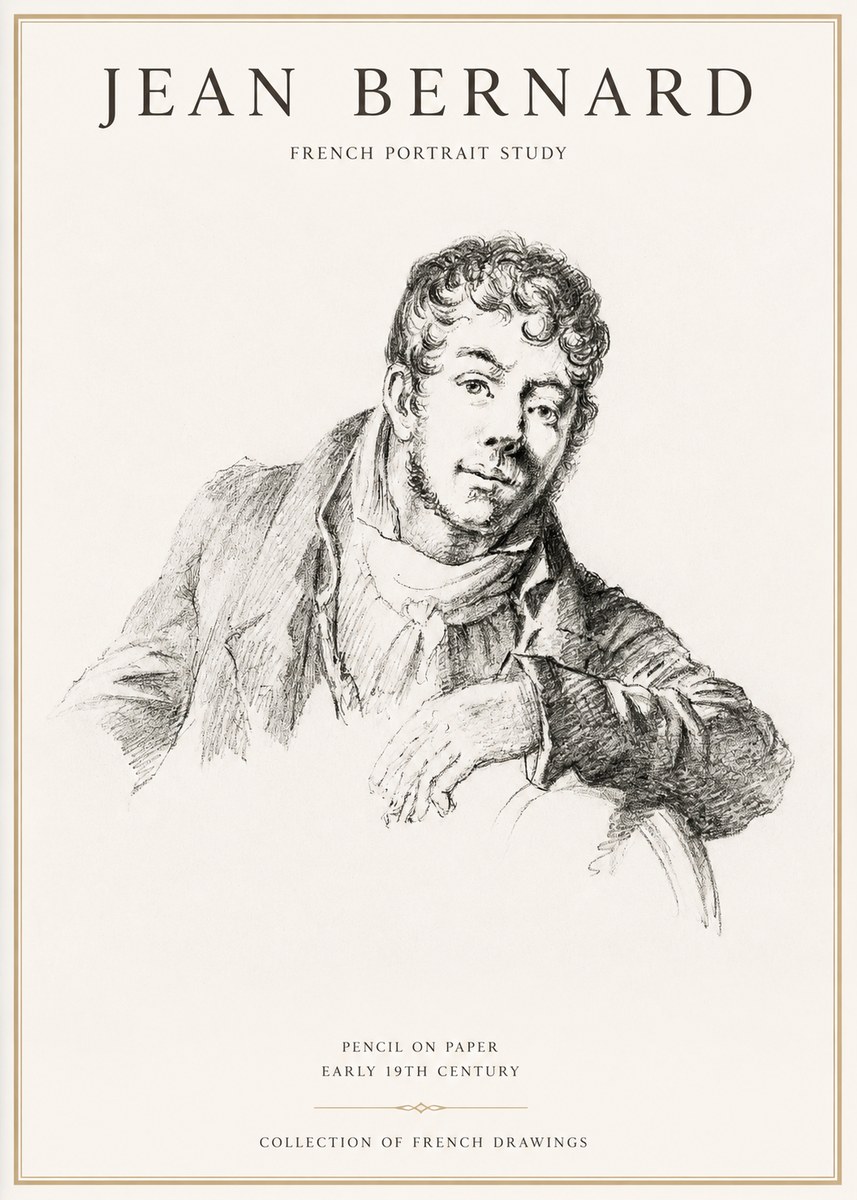 Jean Bernard French Portrait Study No1 - Póster