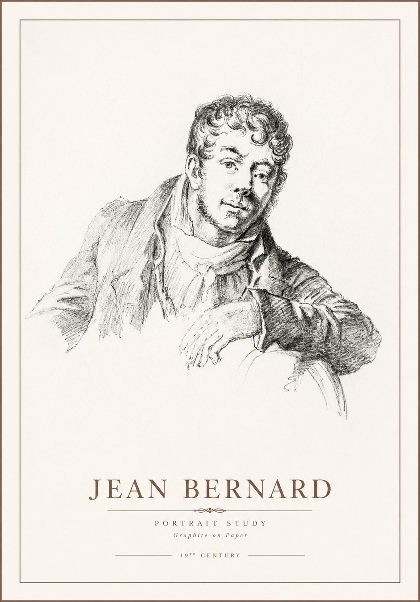Jean Bernard French Portrait Study No2 - Póster