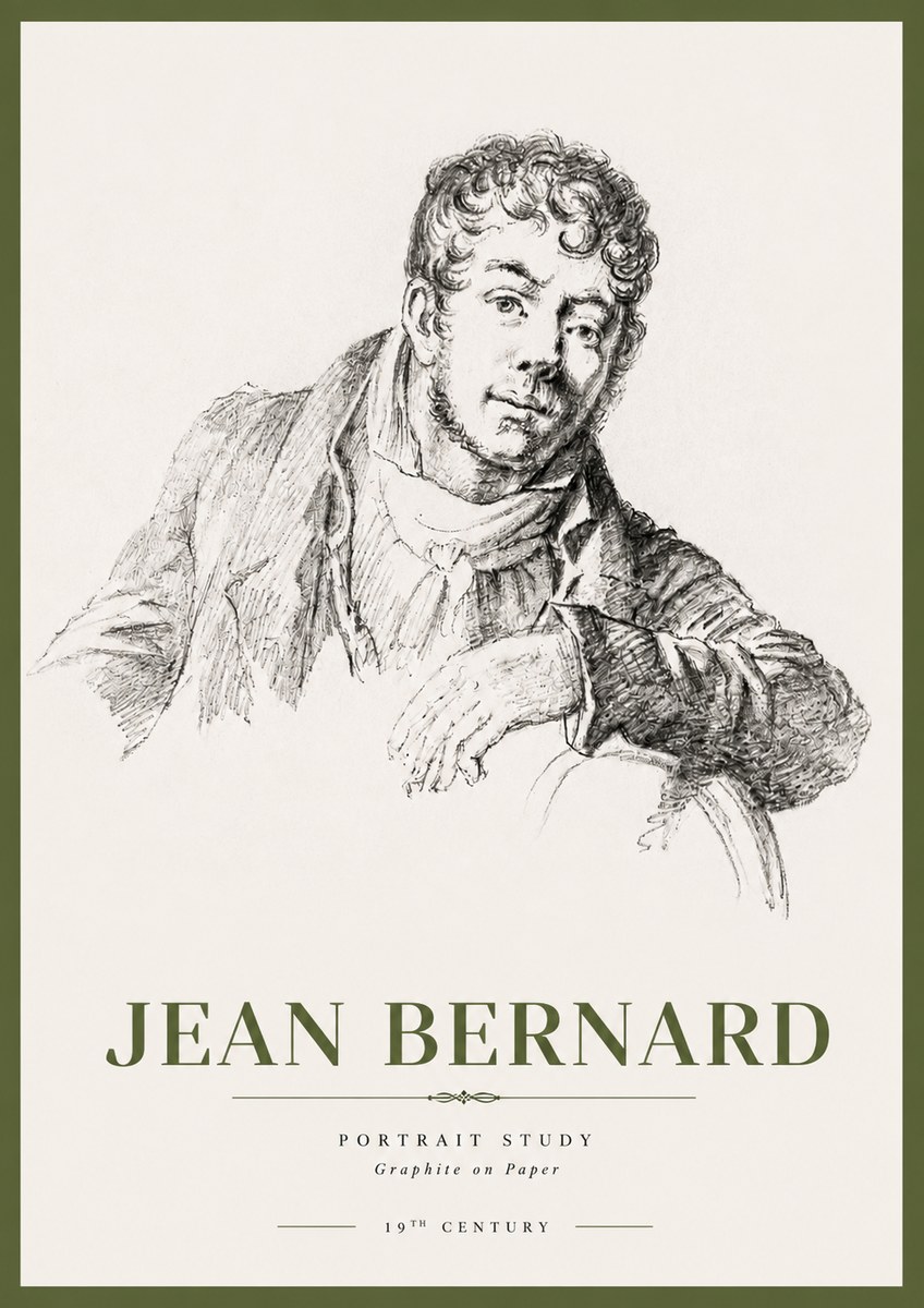 Jean Bernard French Portrait Study No4 - Póster