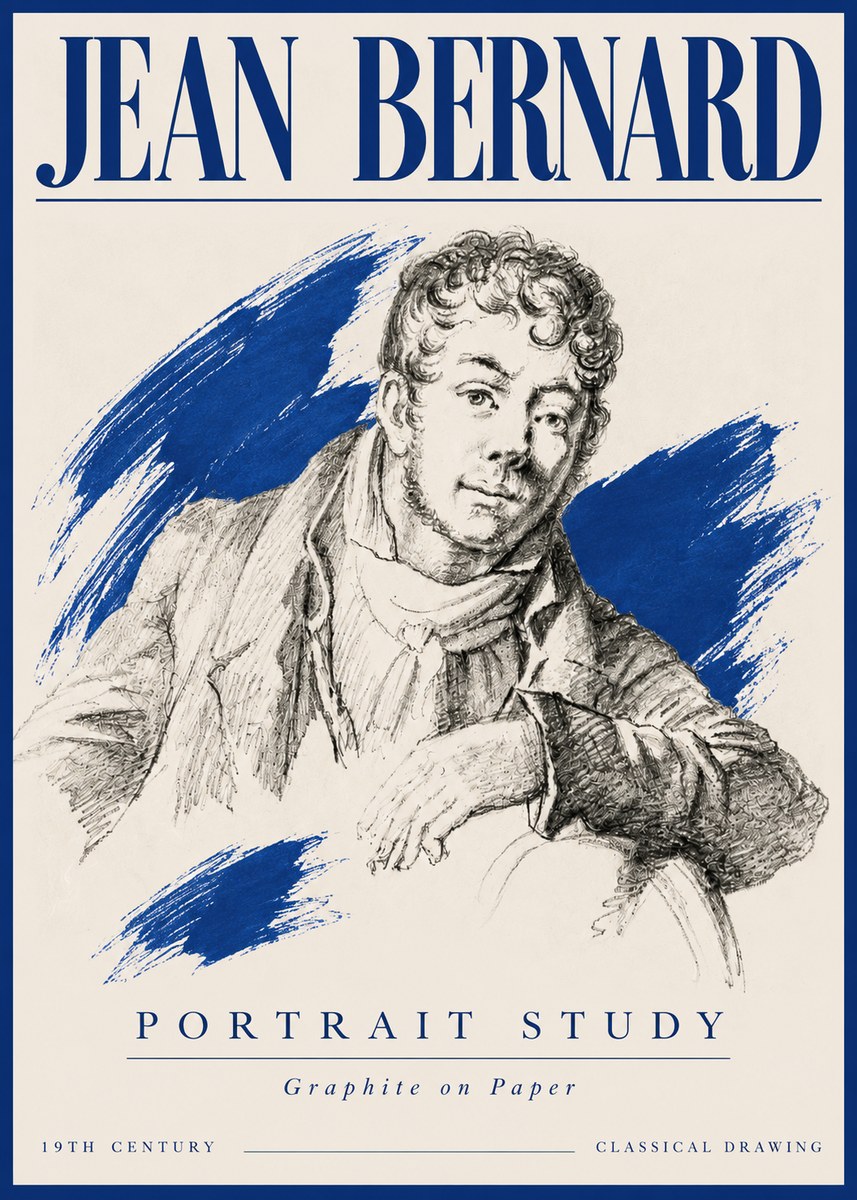 Jean Bernard French Portrait Study No5 - Póster