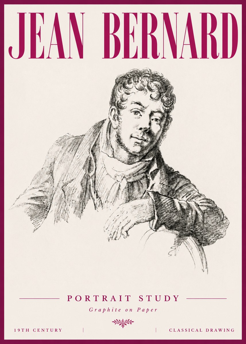 Jean Bernard French Portrait Study No6 - Póster