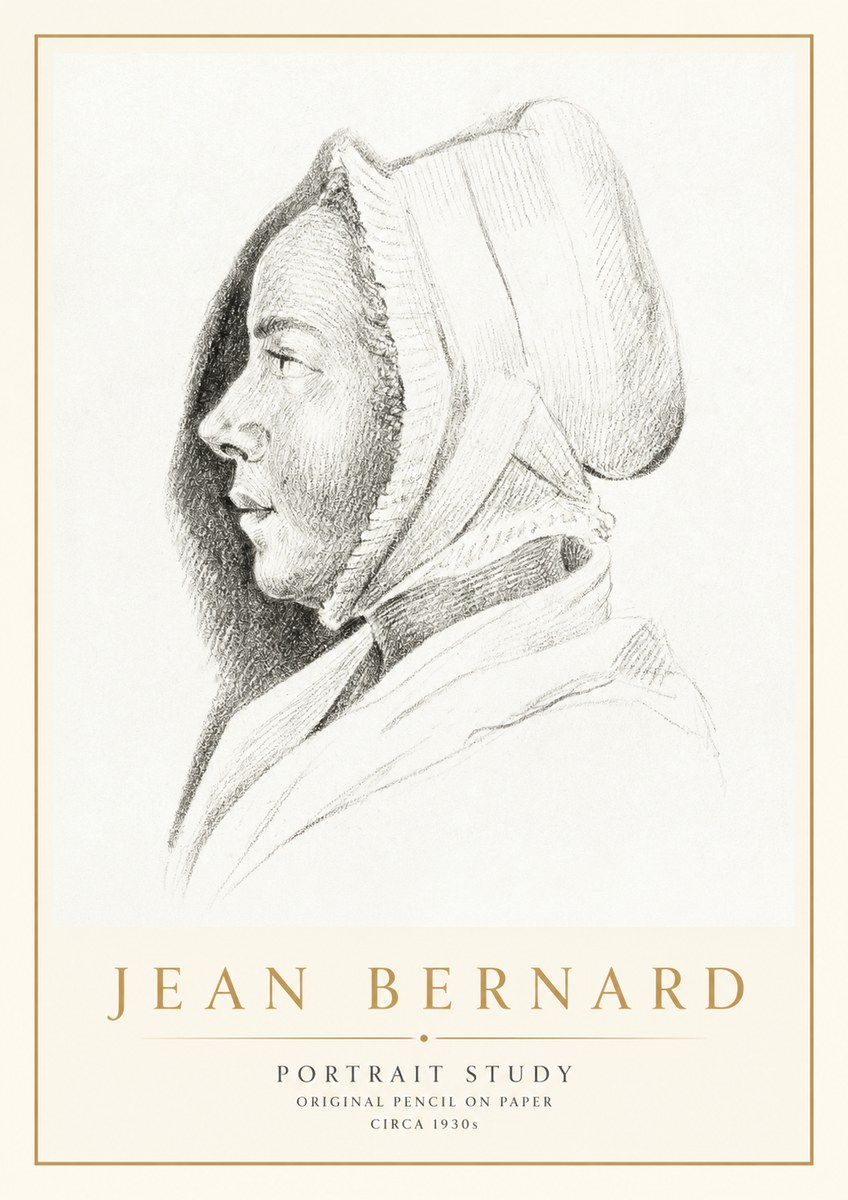 Jean Bernard Portrait Study VI No1 - Póster