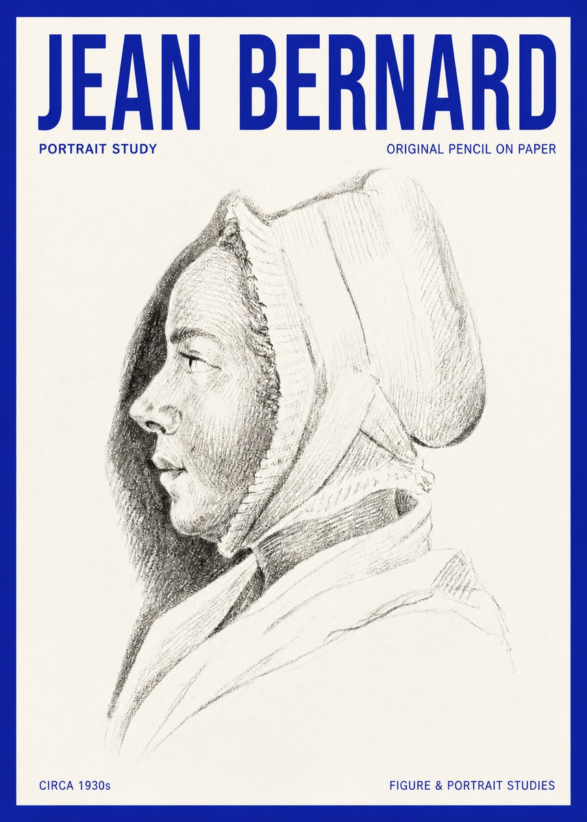 Jean Bernard Portrait Study VI No2 - Póster