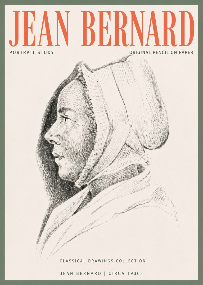 Jean Bernard Portrait Study VI No3 - Póster