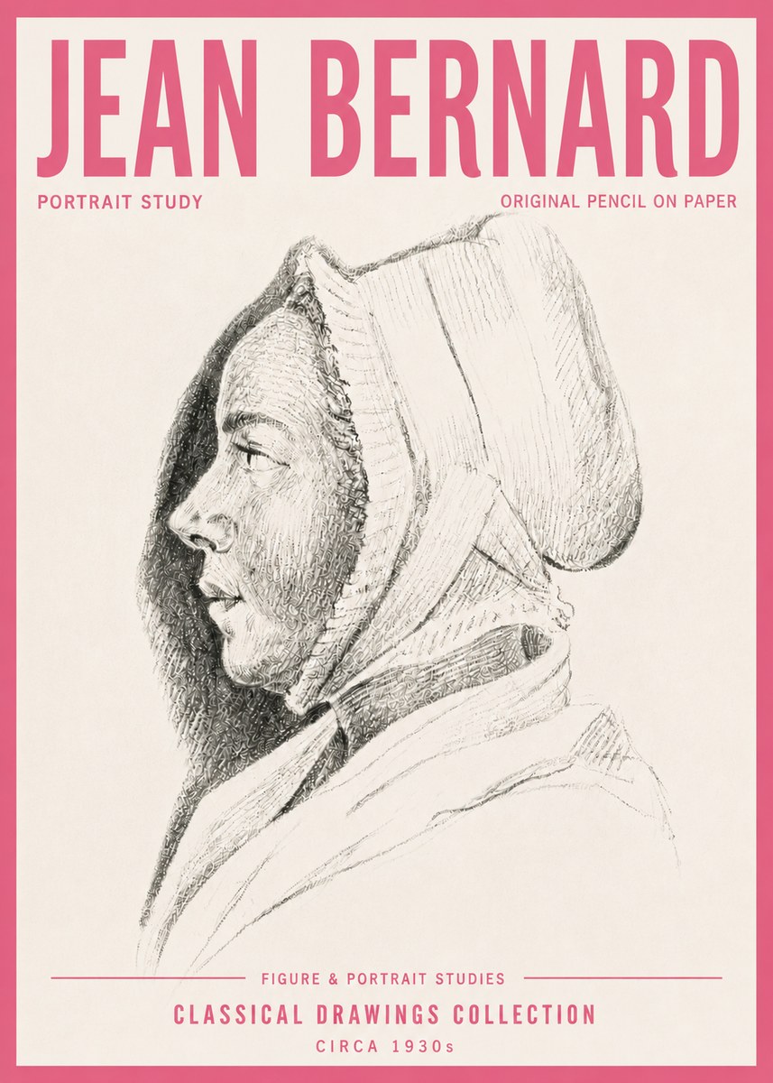 Jean Bernard Portrait Study VI No4 - Póster