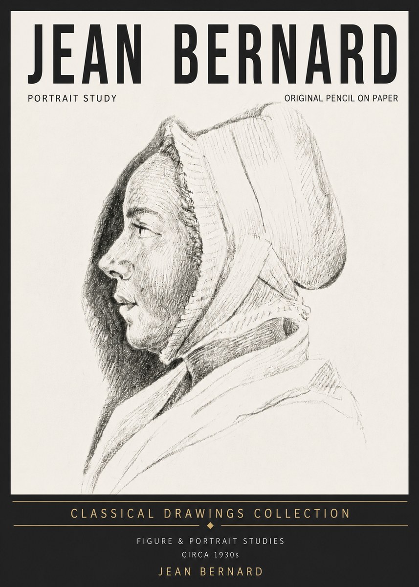 Jean Bernard Portrait Study VI No5 - Póster