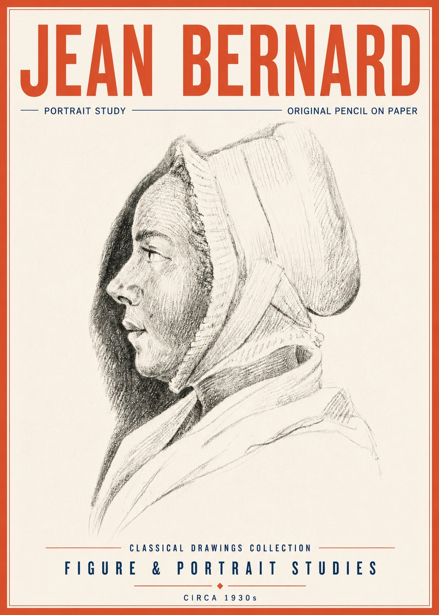 Jean Bernard Portrait Study VI No6 - Póster