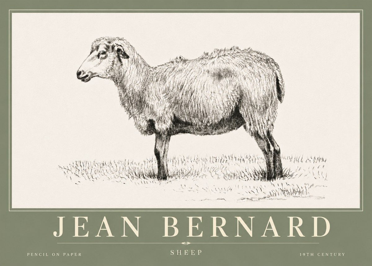 Jean Bernard Sheep No6 - Póster