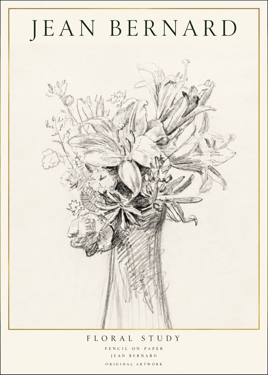 Jean Bernard Bouquet of Lilies No2 - Póster