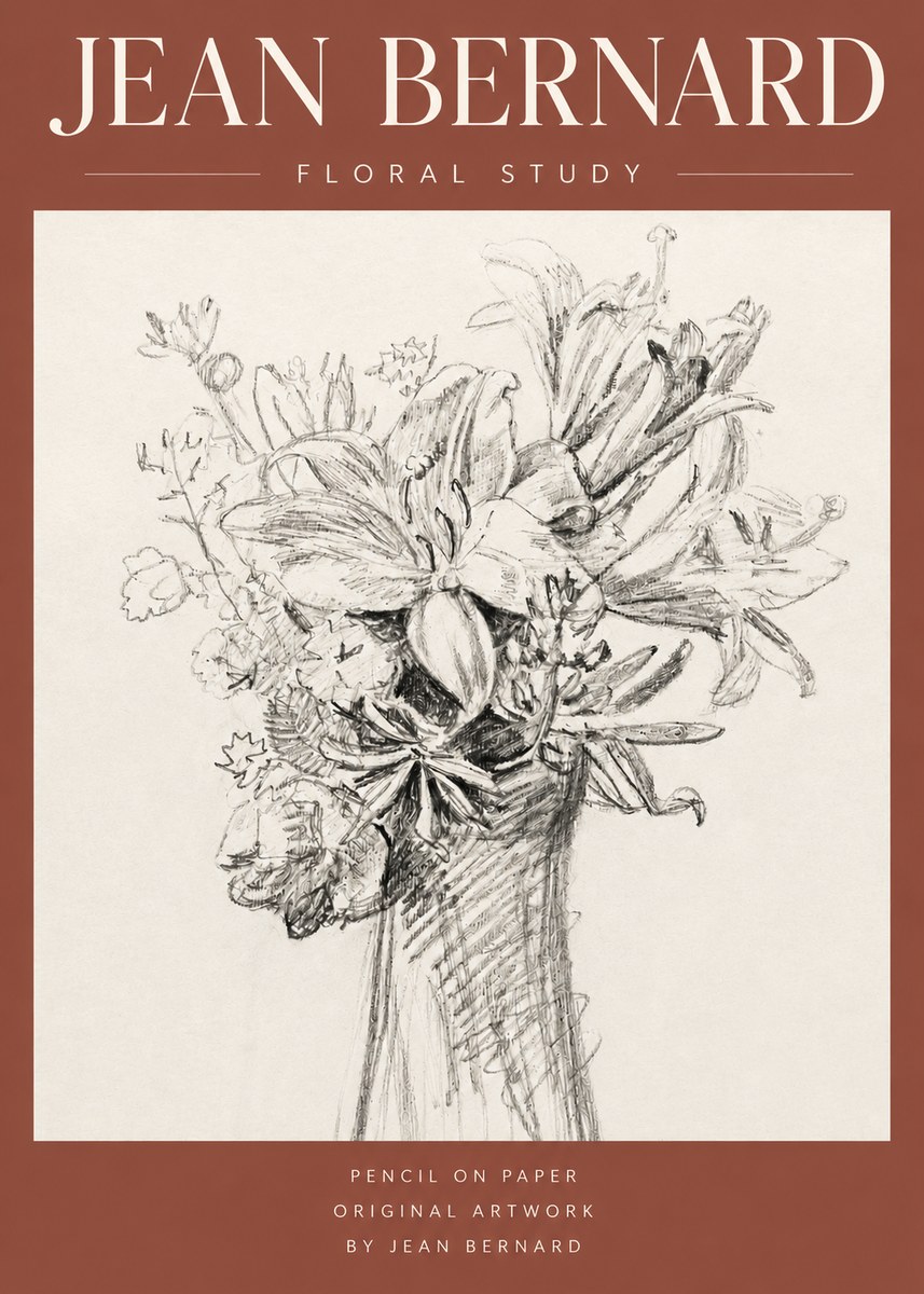 Jean Bernard Bouquet of Lilies No4 - Póster