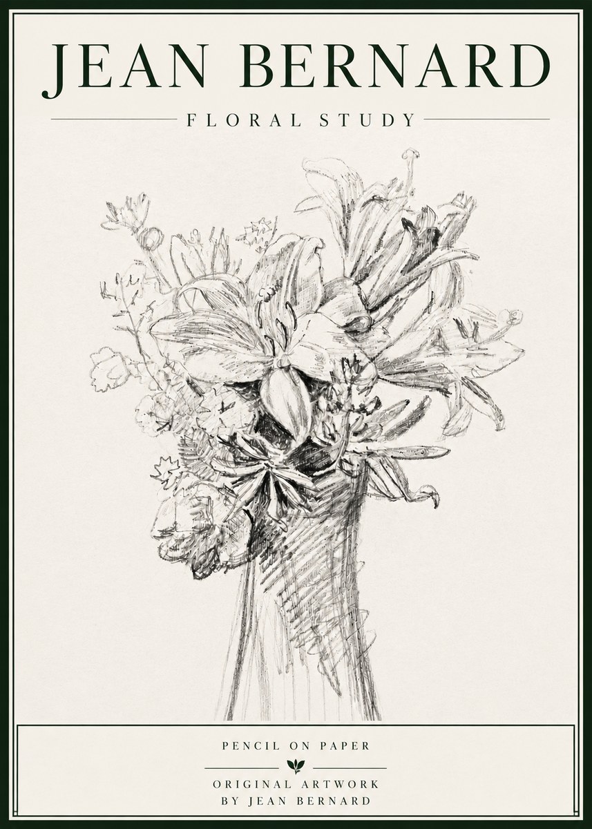 Jean Bernard Bouquet of Lilies No6 - Póster