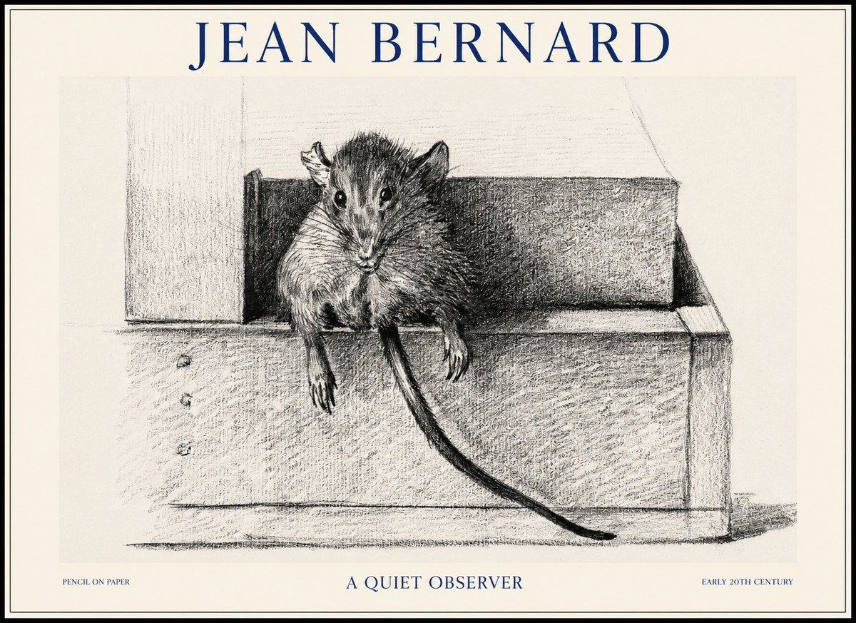Jean Bernard Study of a Rat I No6 - Póster