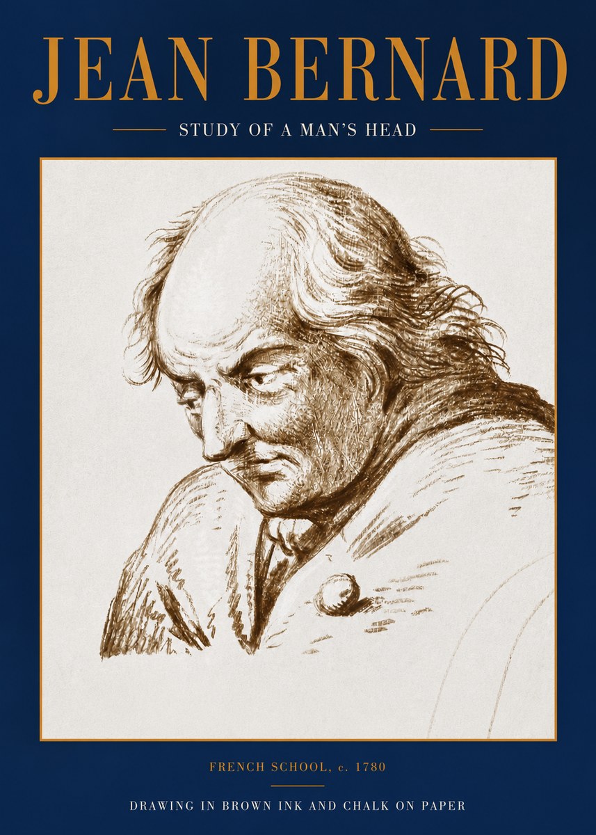 Jean Bernard Study of a Man's Head No3 - Póster