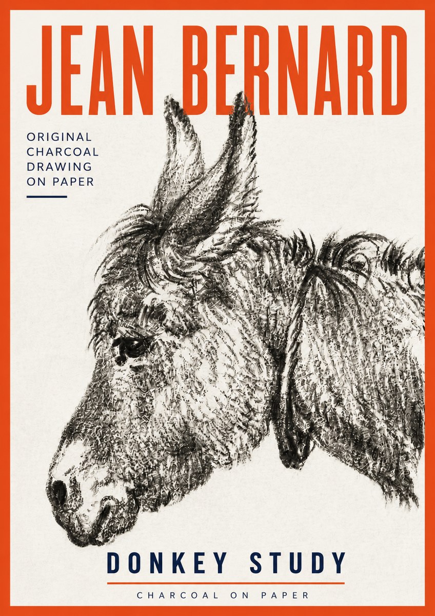 Jean Bernard Donkey Study III No4 - Póster