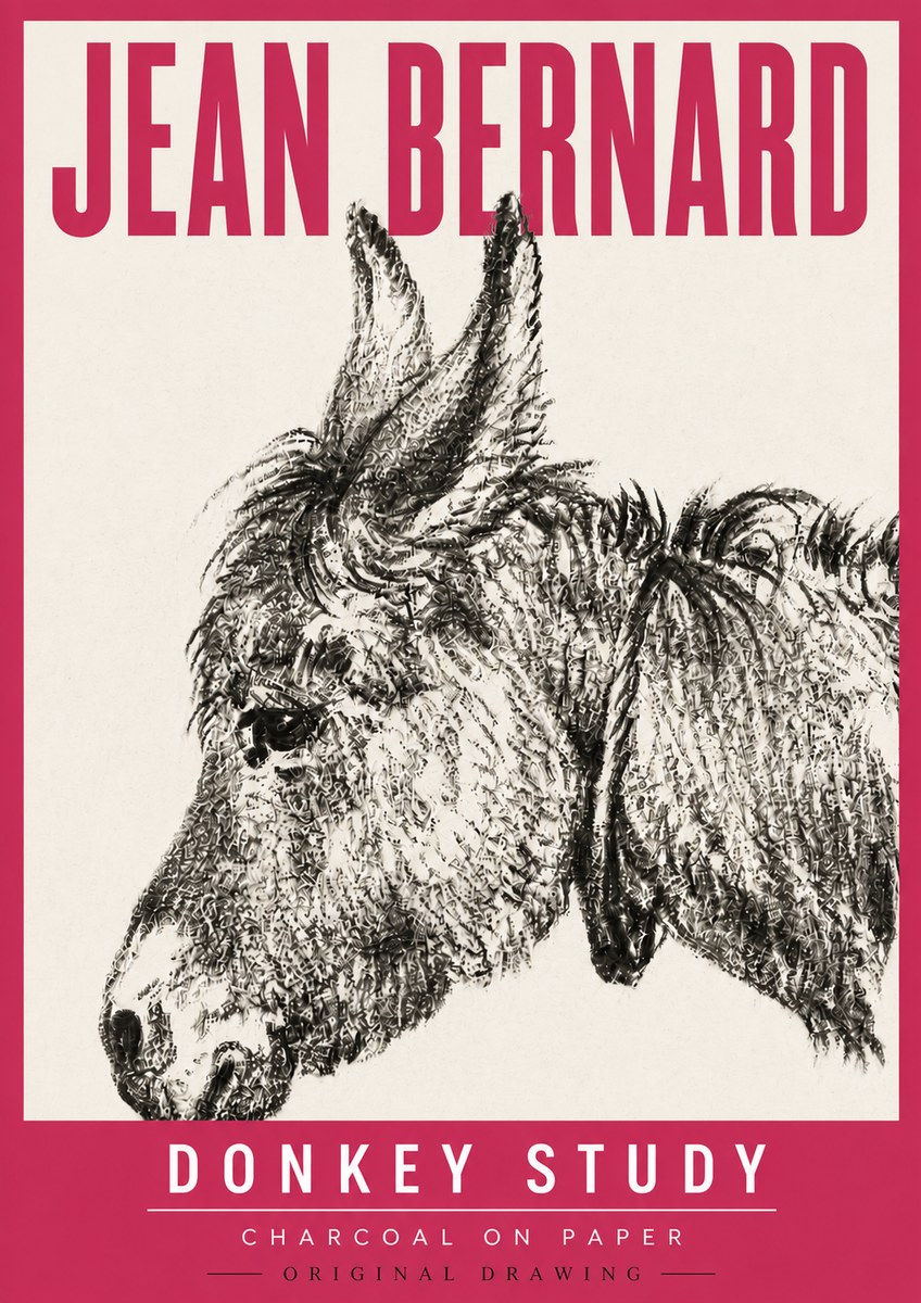 Jean Bernard Donkey Study III No5 - Póster