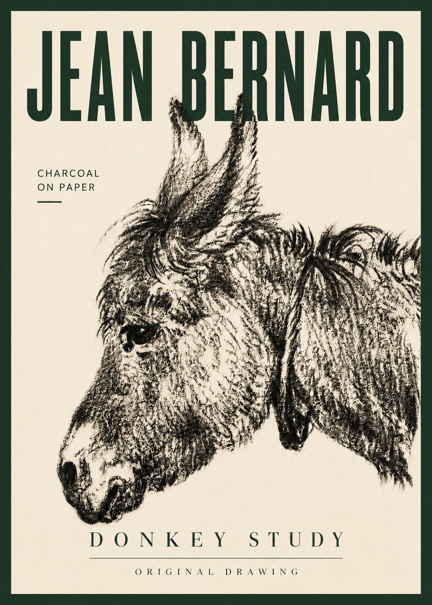 Jean Bernard Donkey Study III No6 - Póster