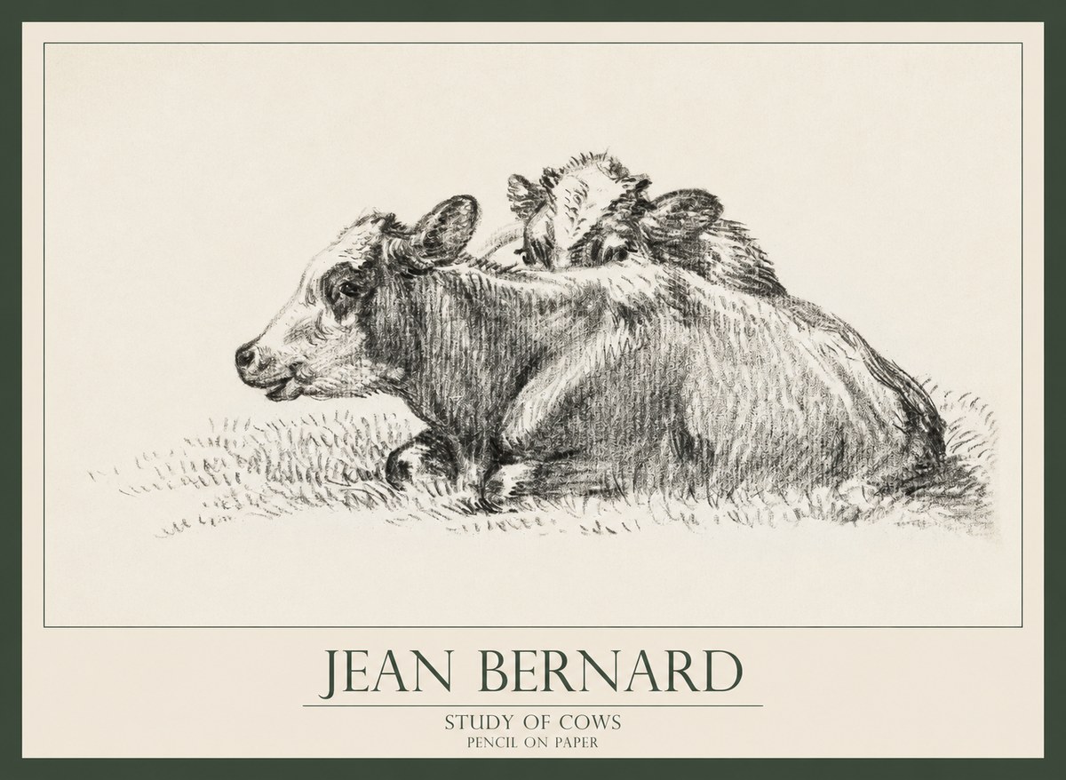 Jean Bernard Study of Cows No1 - Póster