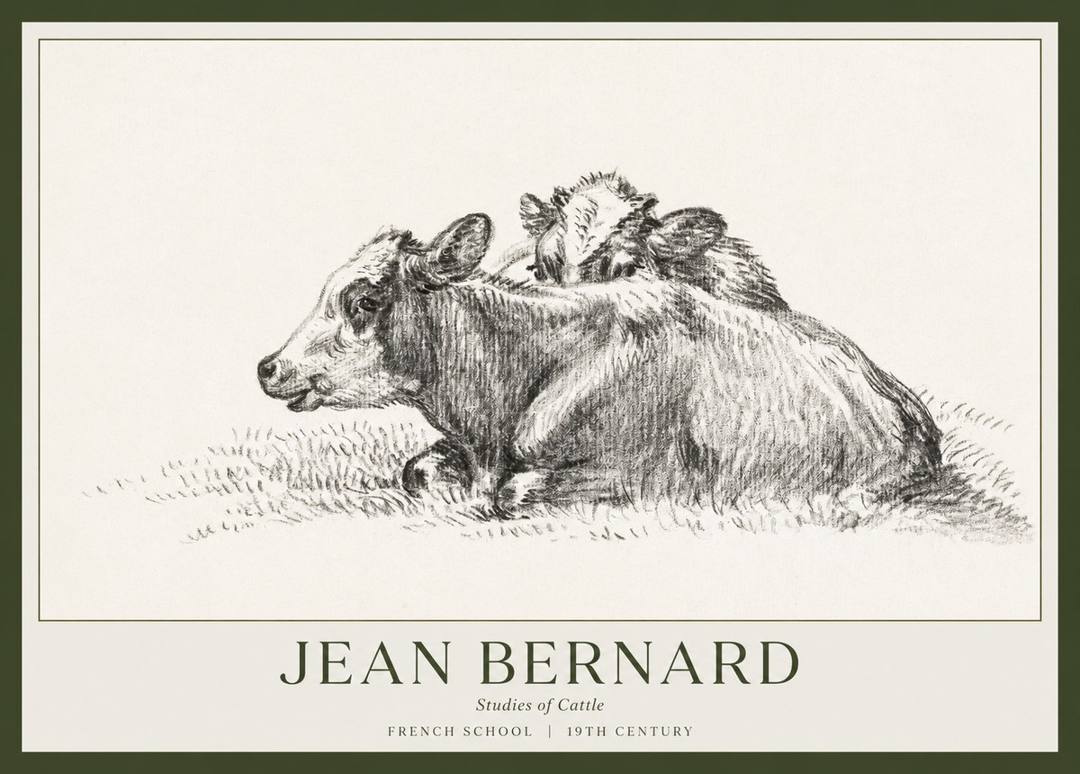 Jean Bernard Study of Cows No2 - Póster