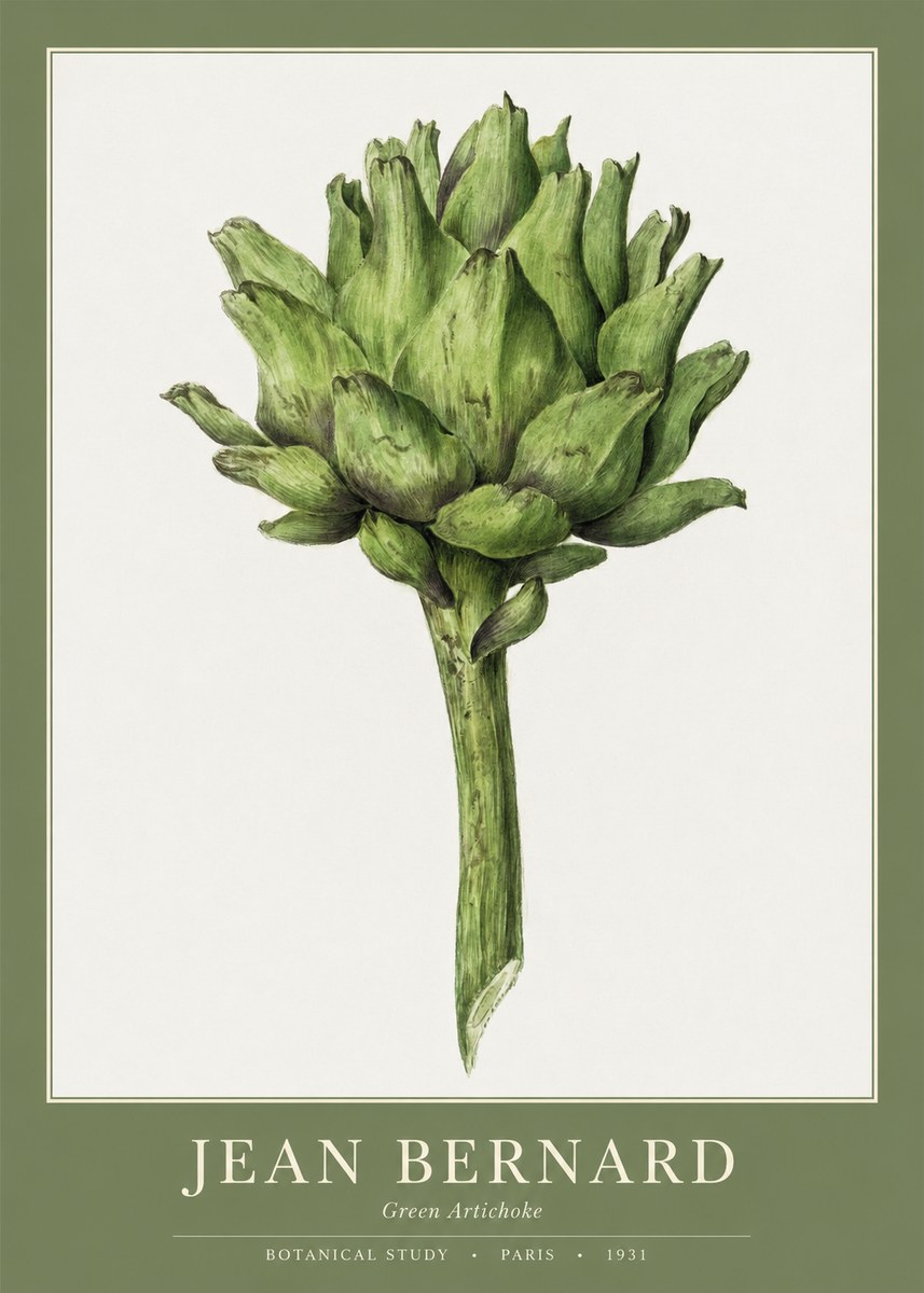 Jean Bernard Green Artichoke No1 - Póster