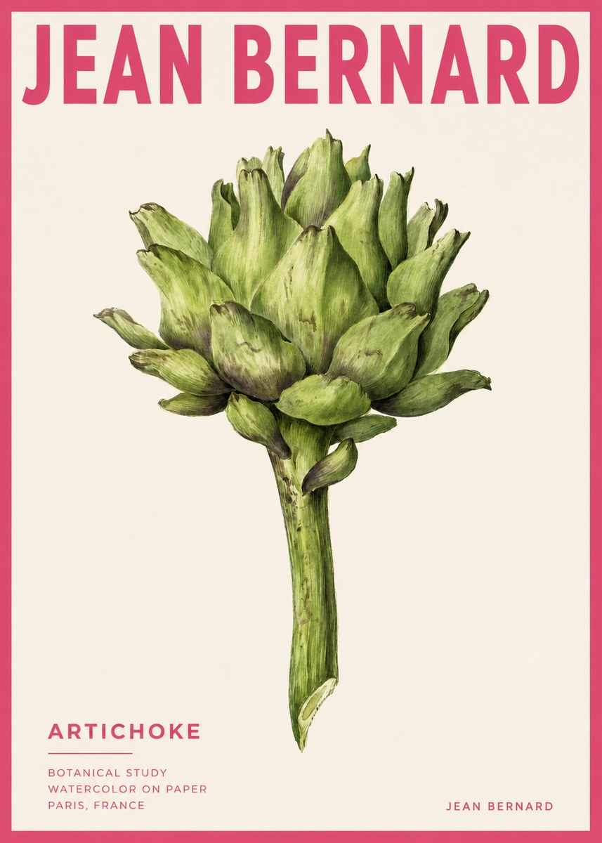 Jean Bernard Green Artichoke No4 - Póster