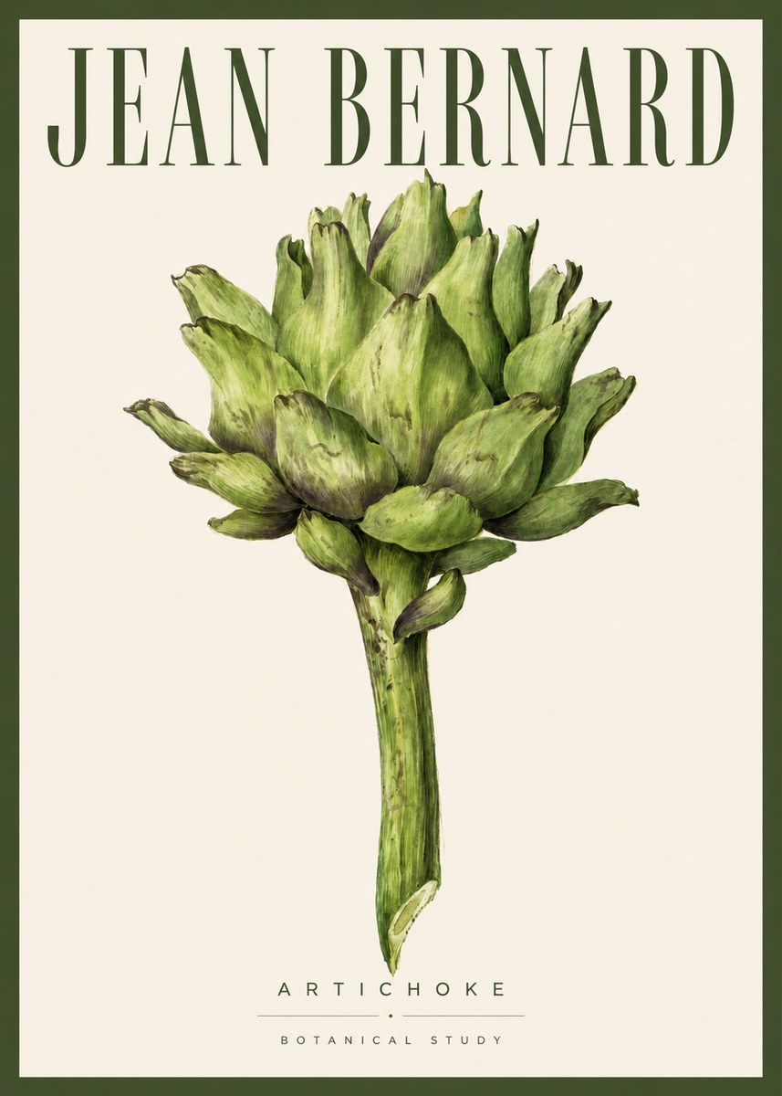 Jean Bernard Green Artichoke No5 - Póster
