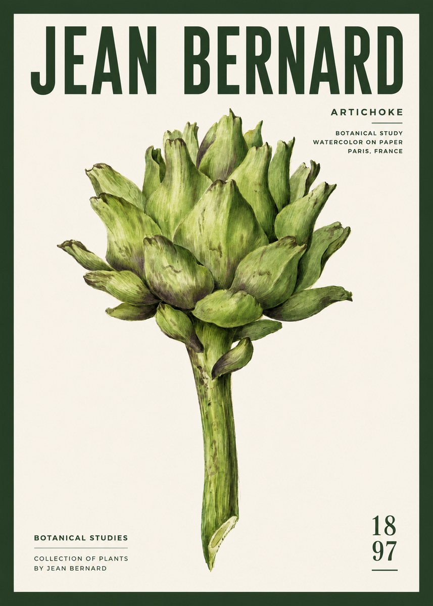 Jean Bernard Green Artichoke No6 - Póster