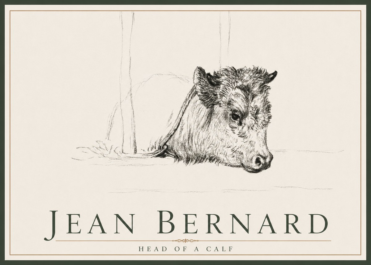Jean Bernard Study of a Calf I No4 - Póster