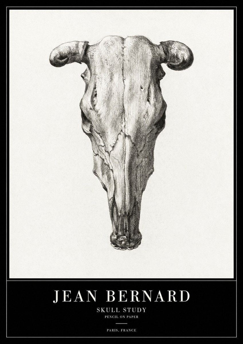 Jean Bernard Skull Study No2 - Póster
