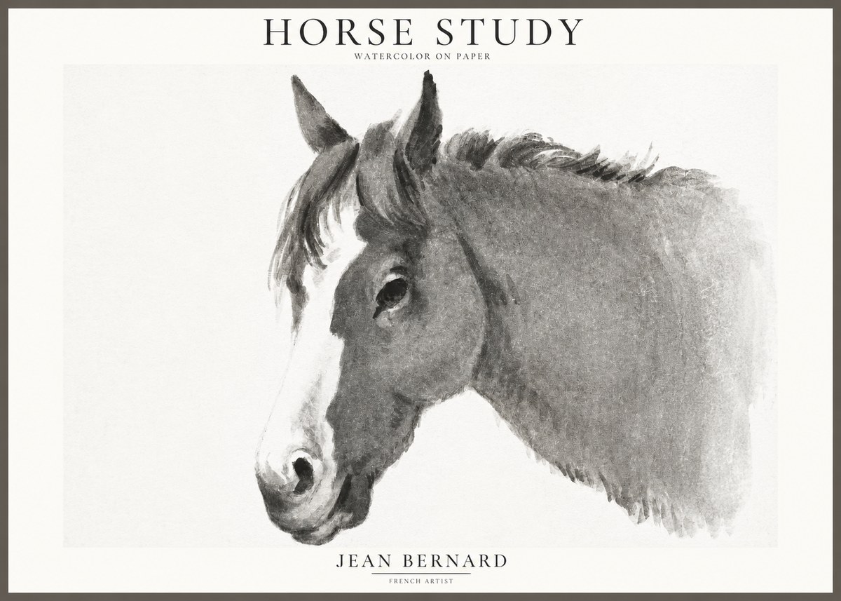 Jean Bernard Horse Study I No1 - Póster
