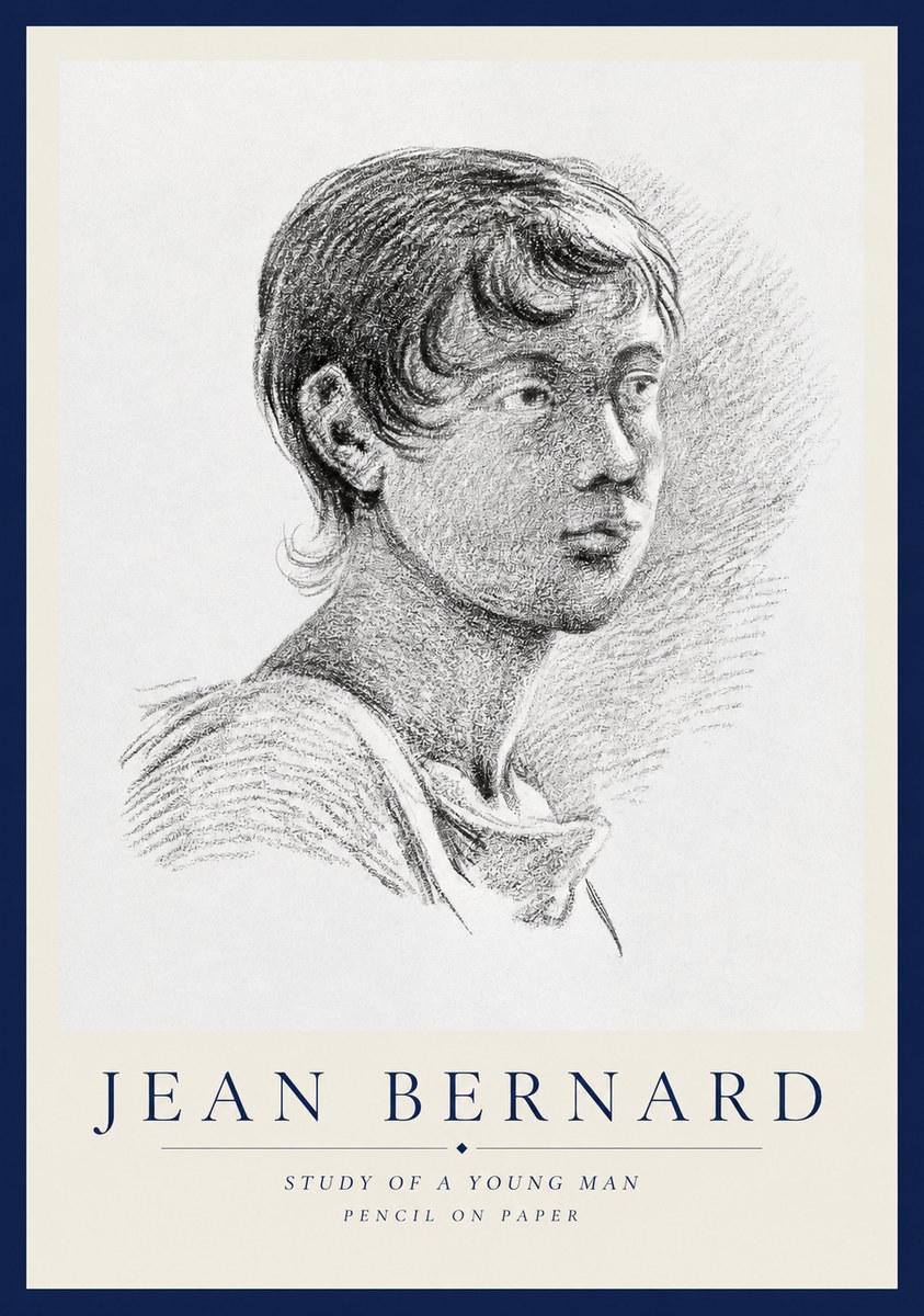 Jean Bernard Study of a Young Boy No3 - Póster