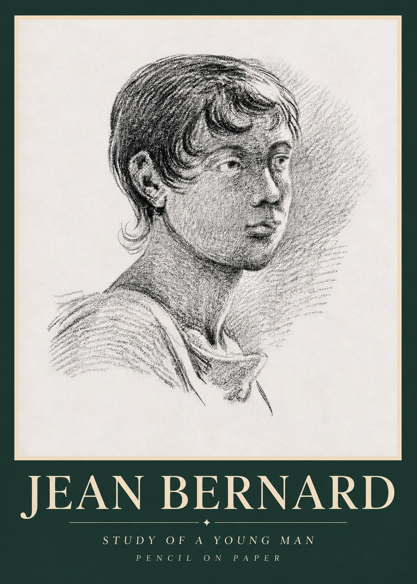 Jean Bernard Study of a Young Boy No5 - Póster
