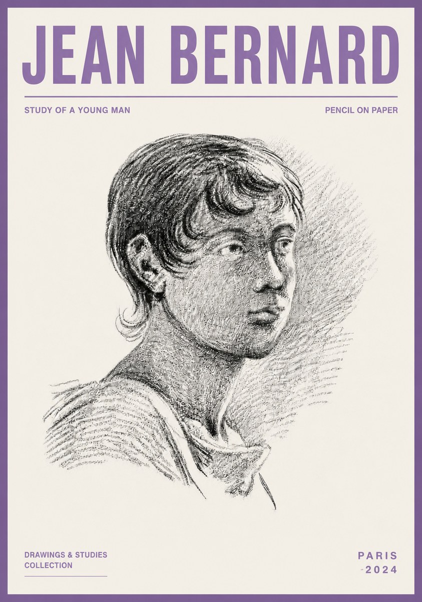 Jean Bernard Study of a Young Boy No6 - Póster