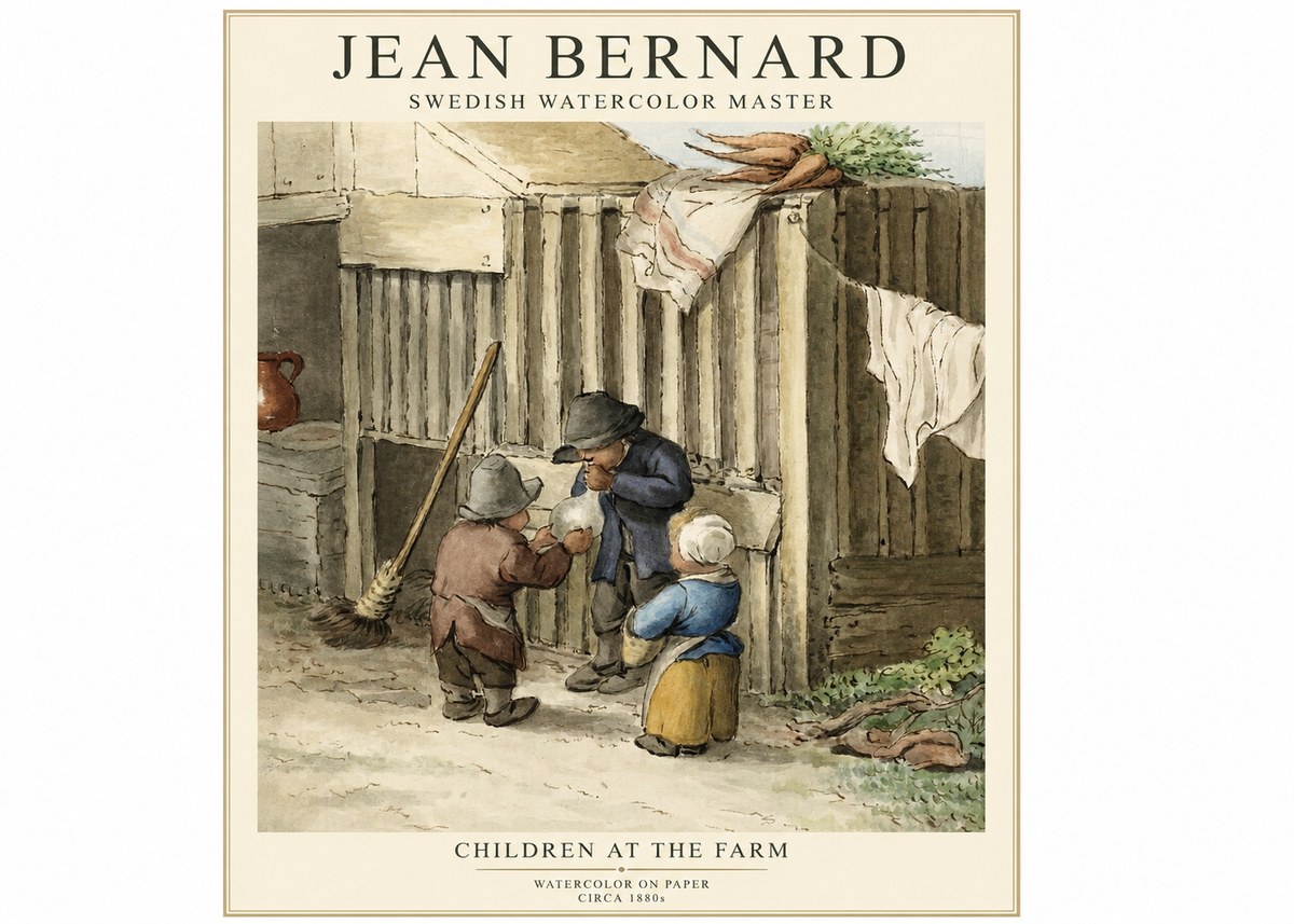 Jean Bernard Children at the Gate No3 - Póster