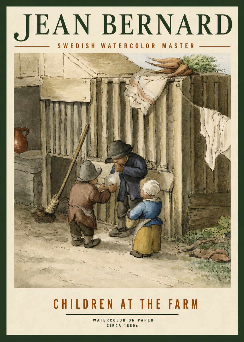 Jean Bernard Children at the Gate No4 - Póster