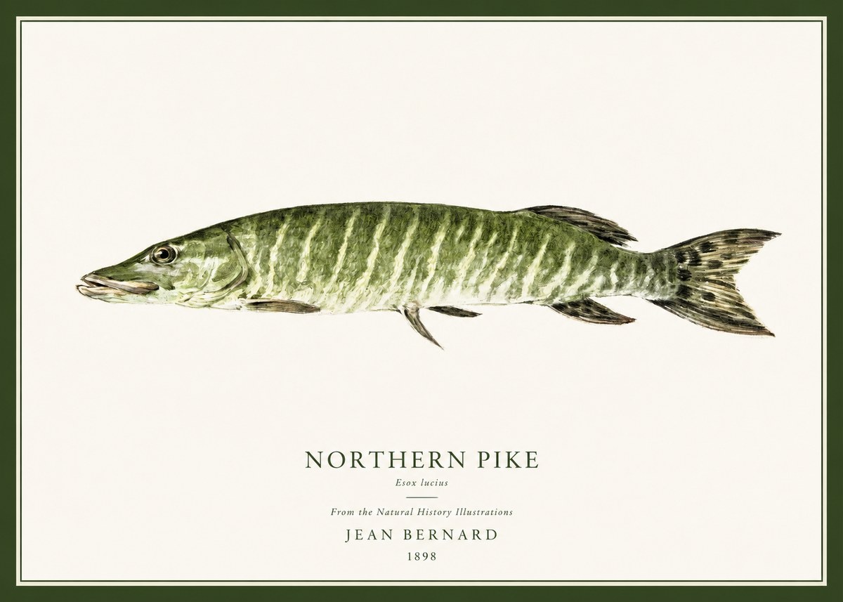 Jean Bernard Northern Pike No1 - Póster