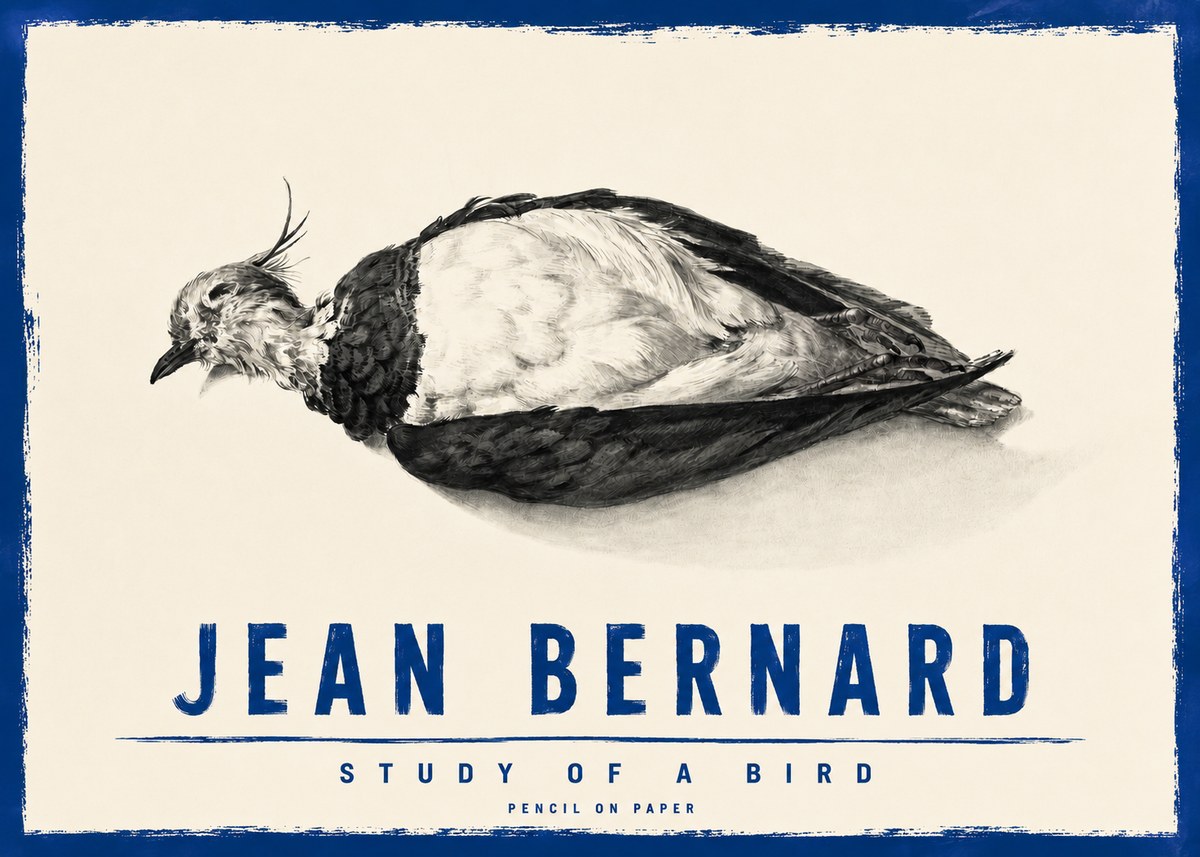 Jean Bernard Study of a Bird II No4 - Póster