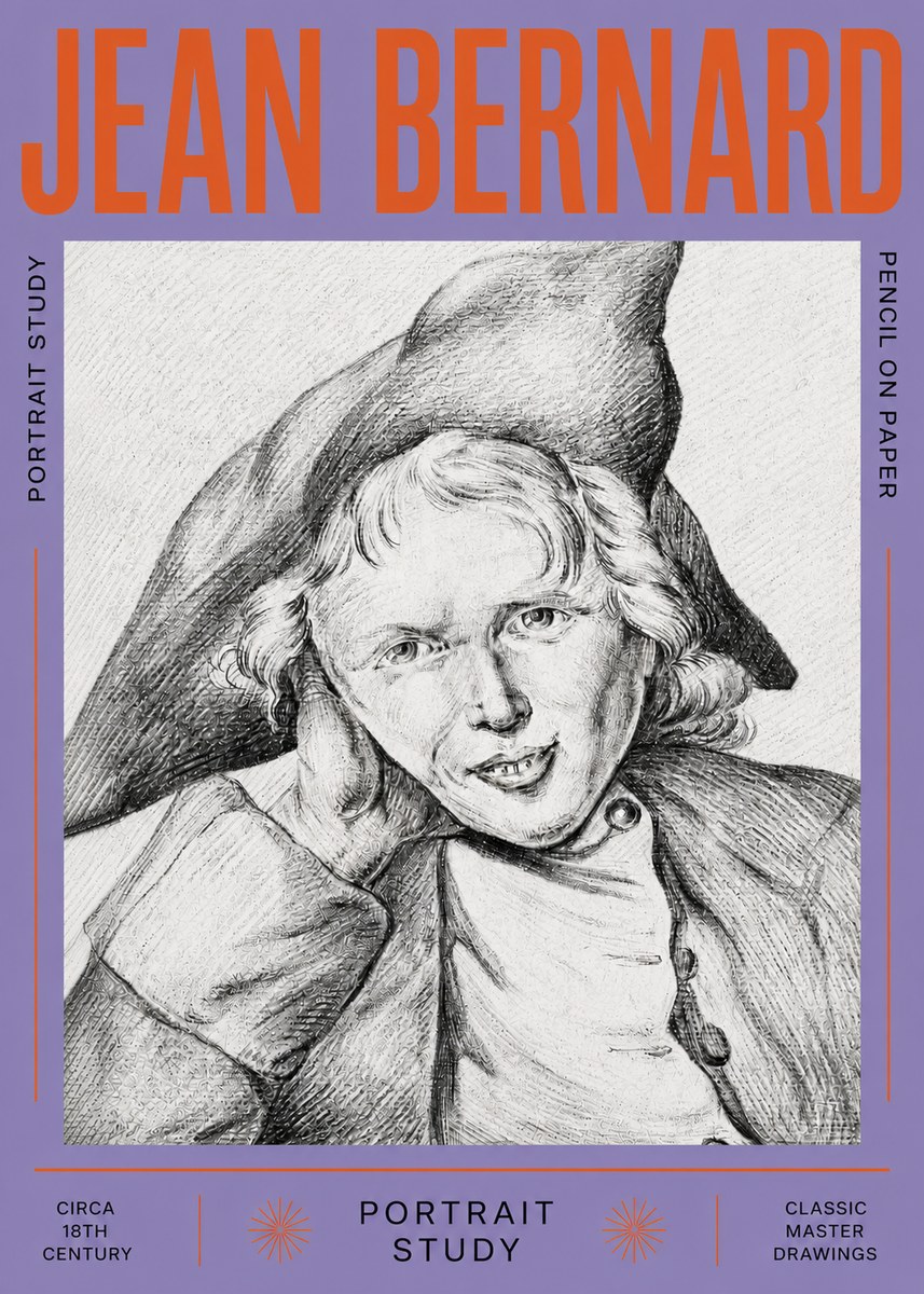 Jean Bernard Portrait Study VII No5 - Póster
