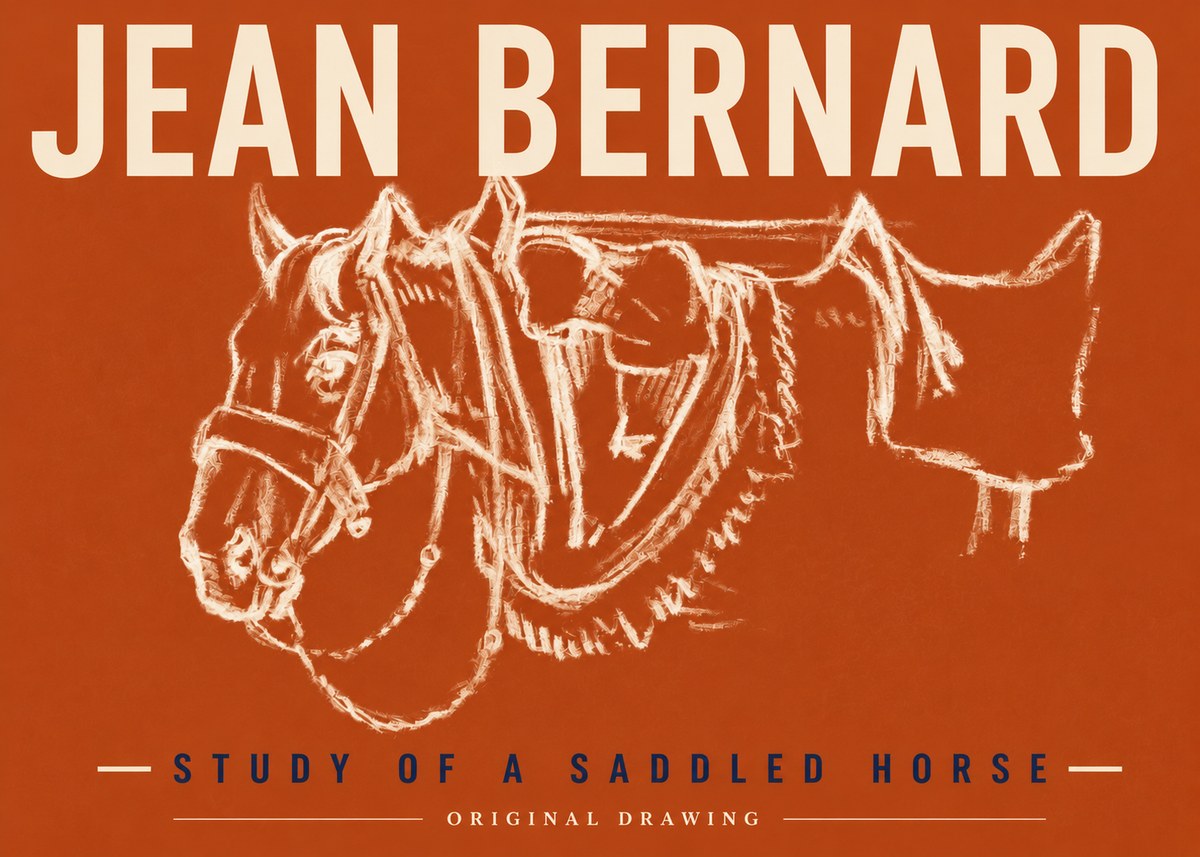 Jean Bernard Study of a Horse VII No5 - Póster
