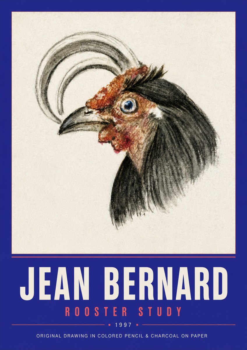Jean Bernard Rooster Study No2 - Póster