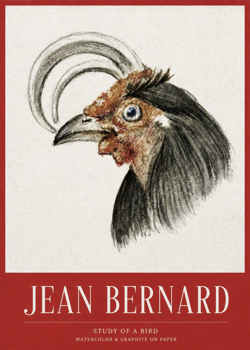Jean Bernard Rooster Study No3 - Póster