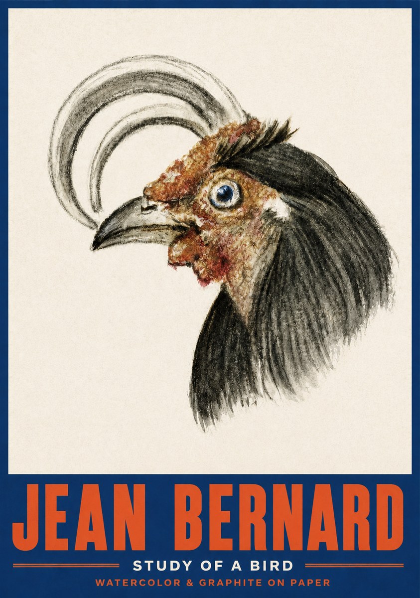 Jean Bernard Rooster Study No4 - Póster