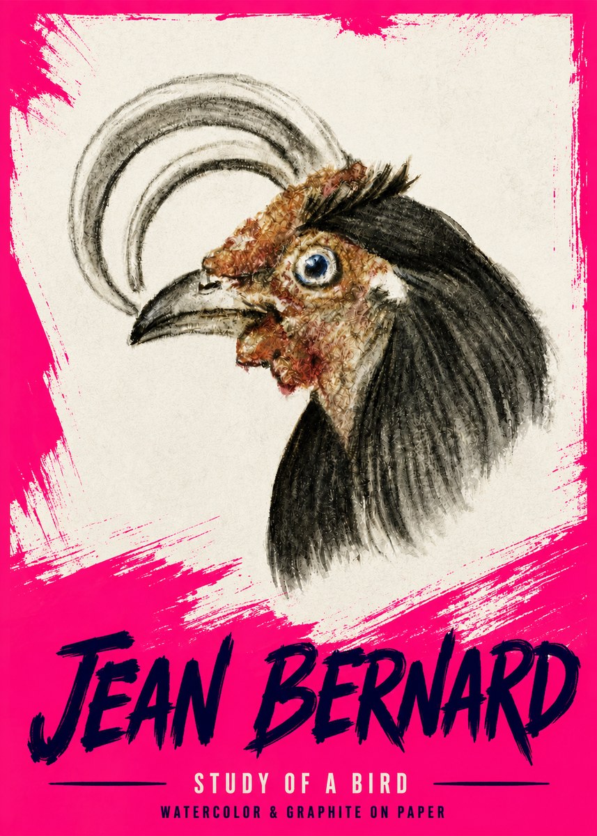 Jean Bernard Rooster Study No6 - Póster