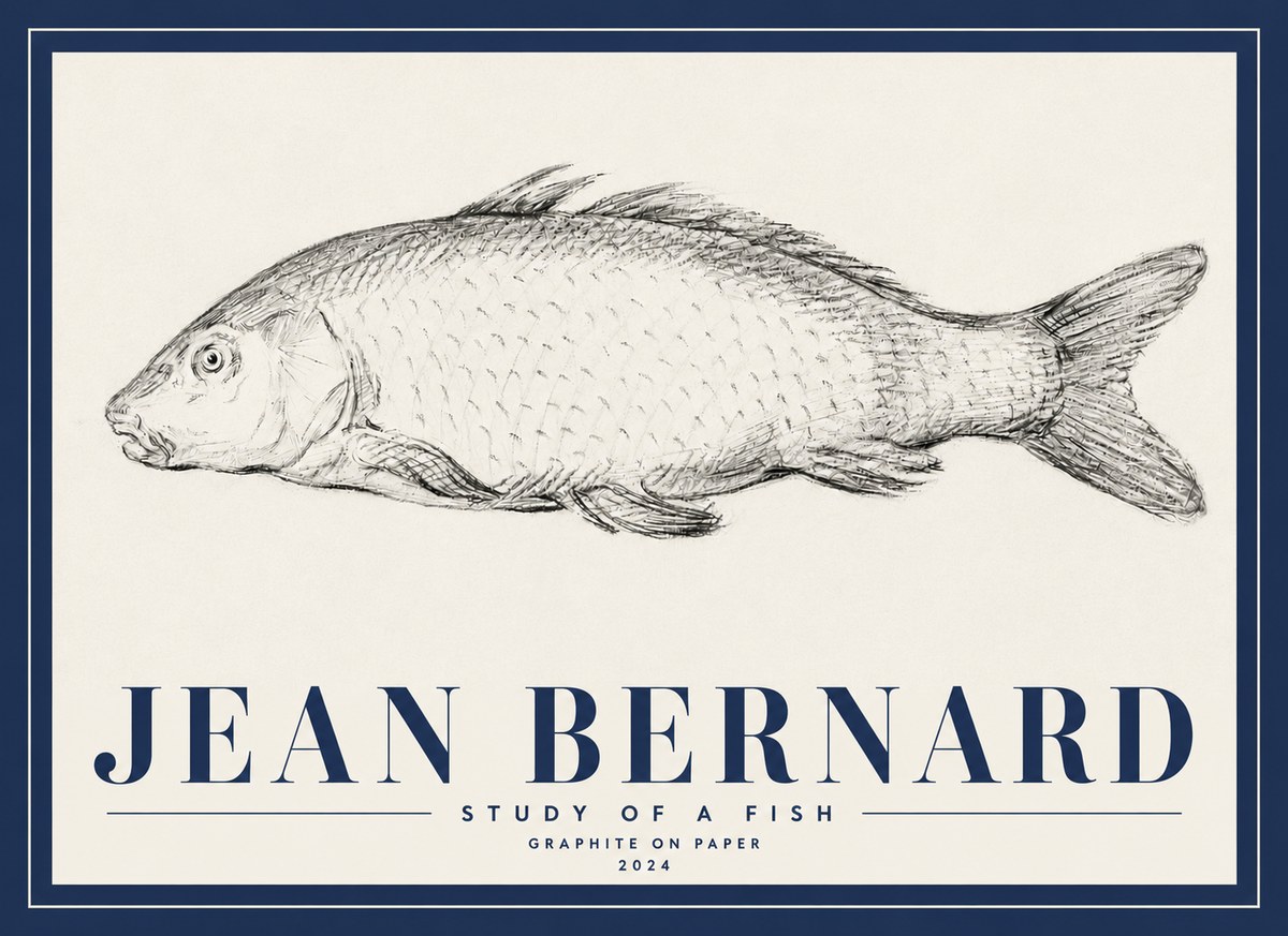 Jean Bernard Study of a Fish III No6 - Póster