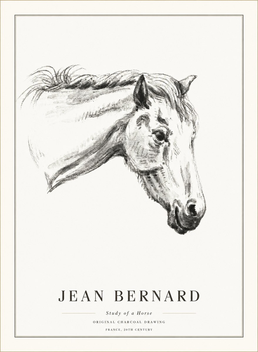 Jean Bernard Study of a Horse VIII No5 - Póster