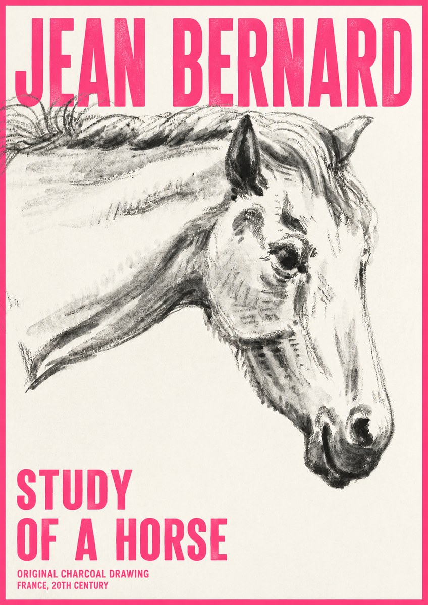 Jean Bernard Study of a Horse VIII No6 - Póster