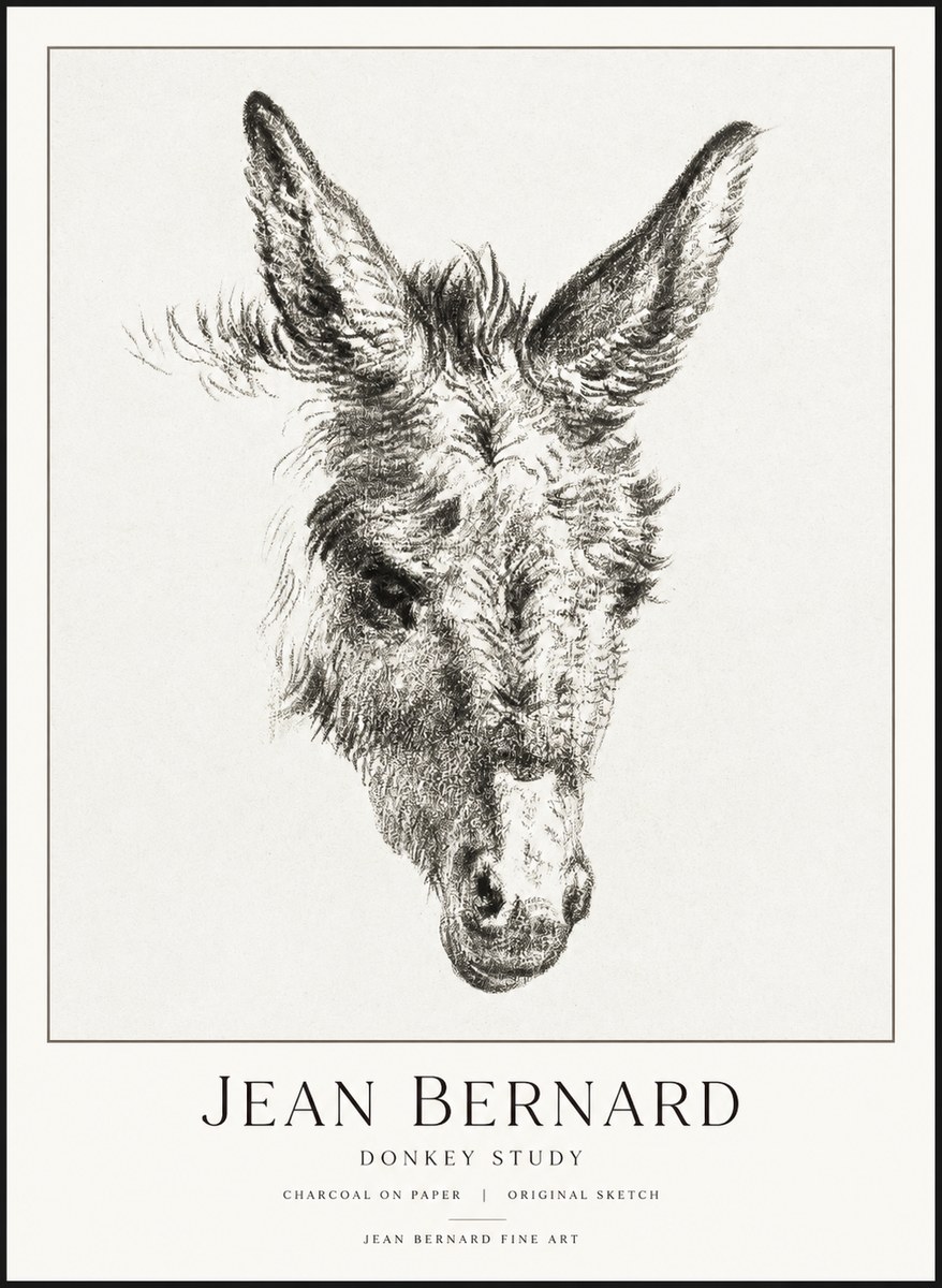 Jean Bernard Donkey Study IV No3 - Póster